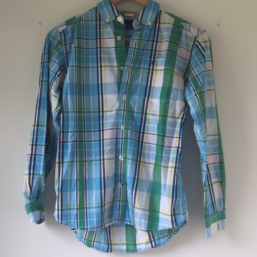 Tommy Hilfiger Plaid Cotton Button Down Shirt